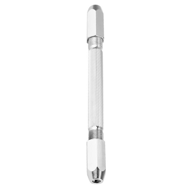 0-3mm Sliver White Steel Double End Hand Drill for Art Making Craft Working Hanging Jewelry 0-3mm Sliver White Steel Double End Hand Drill for Art Making Craft Working Hanging Jewelry